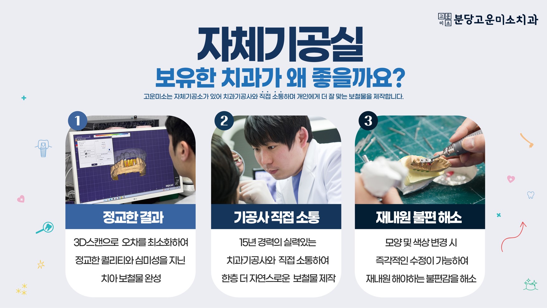 자체기공실 보유한 치과가 왜 좋을까요?